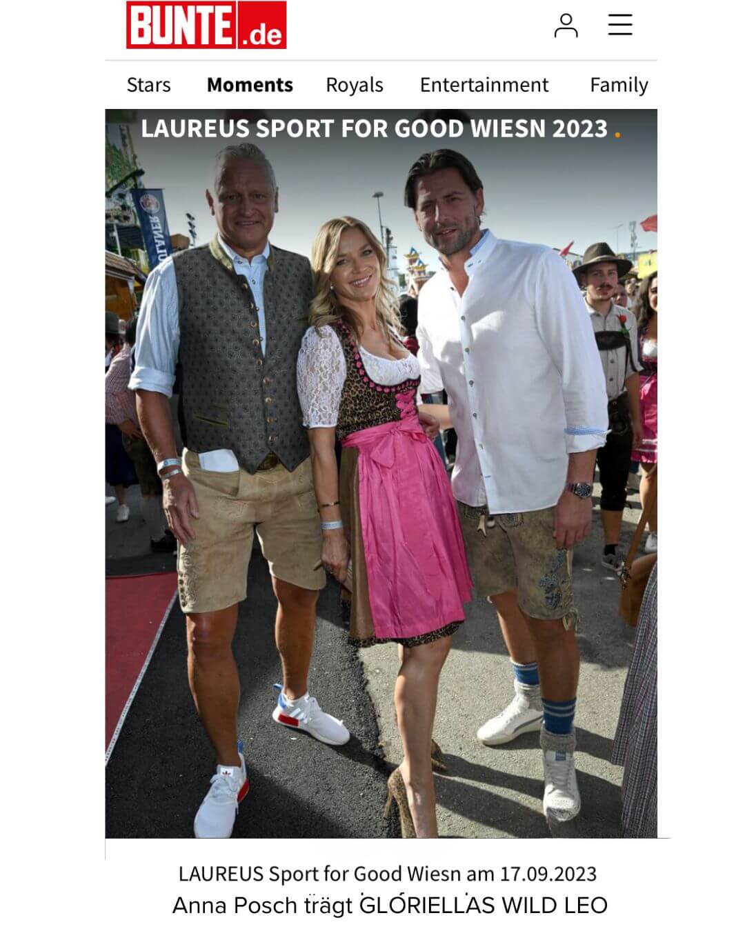 Bunte Magazin Anna Posch Gloriellas Stilettos Wild Leo Oktoberfest bequeme Pumps leo Pumps bequeme High Heels Dirndl
