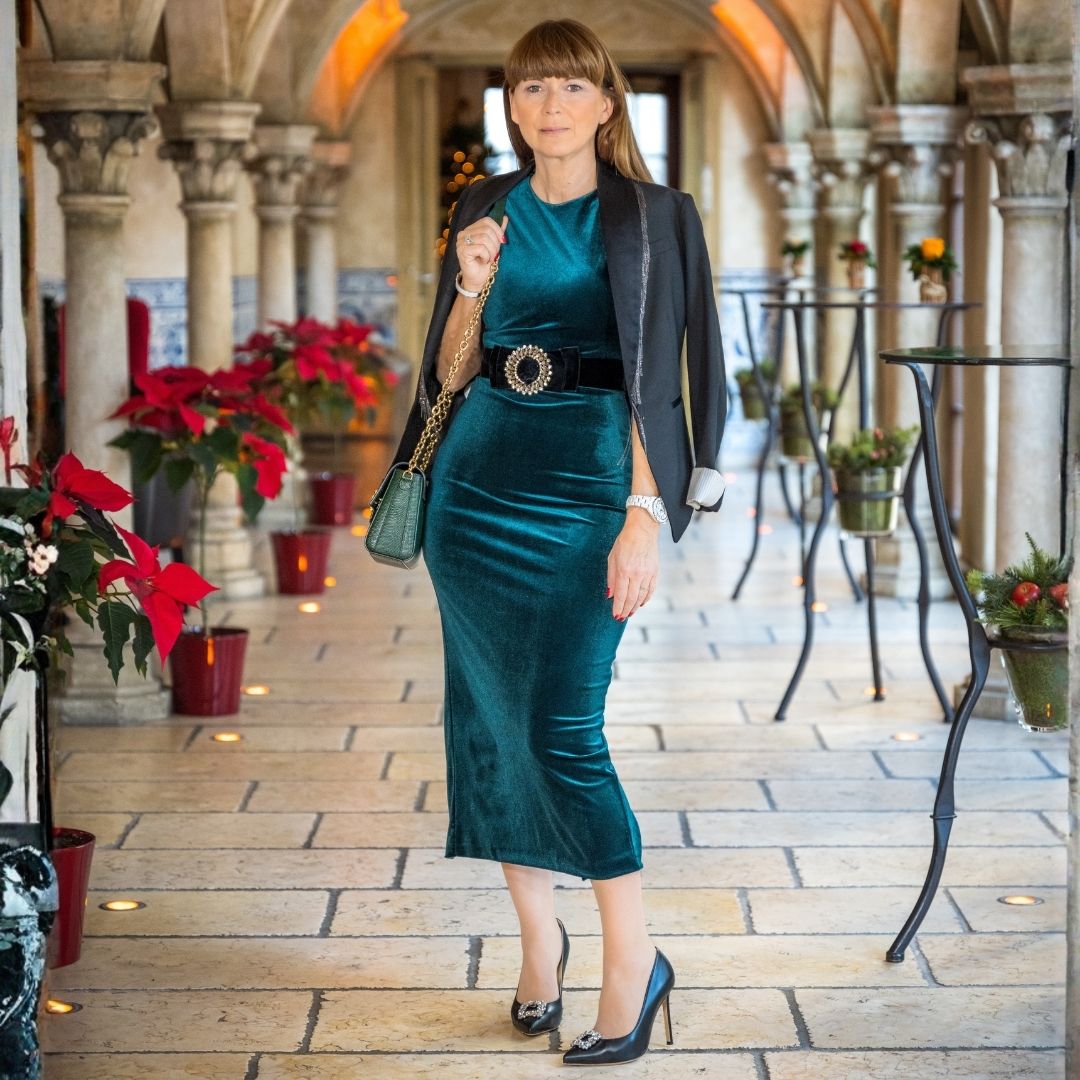 Gloriellas Schuhclips Iconic Star Glitzerschnalle im  Manolo Blahnik Style  und schwarze  bequeme  High Heels von Gloriellas