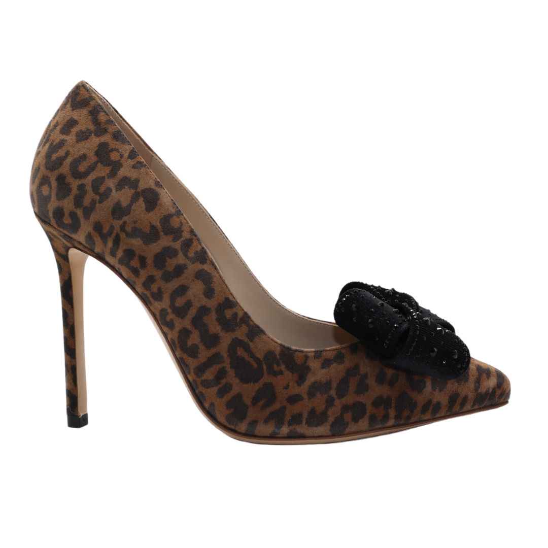 GLORIELLAS Clip Black Velvet Glam Gloriellas Schuhclips Black Velvet Glam Schwarze Samtschleife mit Glitzer und leo High Heels