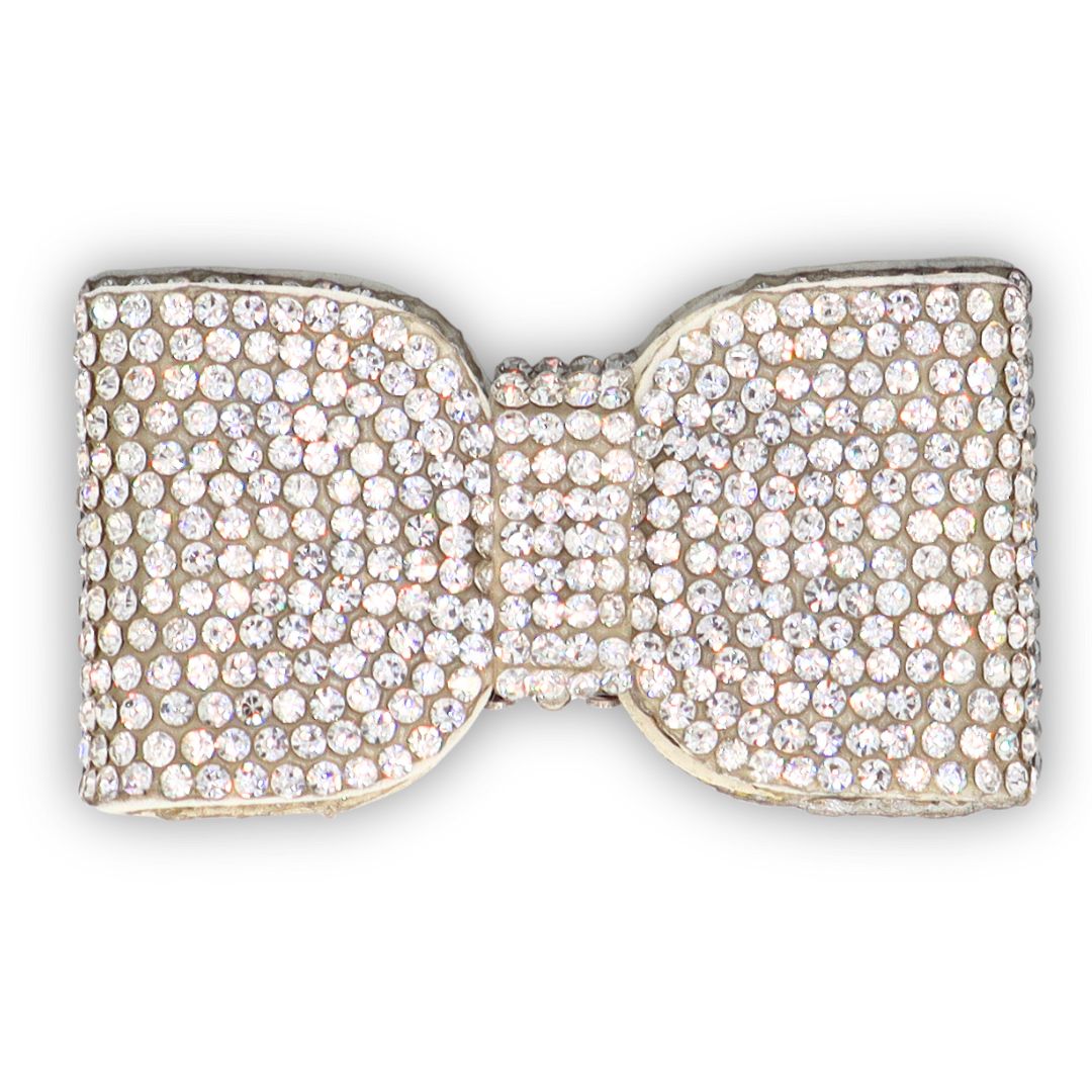 GLORIELLAS Schuhclip Glam Daisy Gloriellas Schuhclips Glam Diva silberne Glitzerschleife Schuhaccessoire