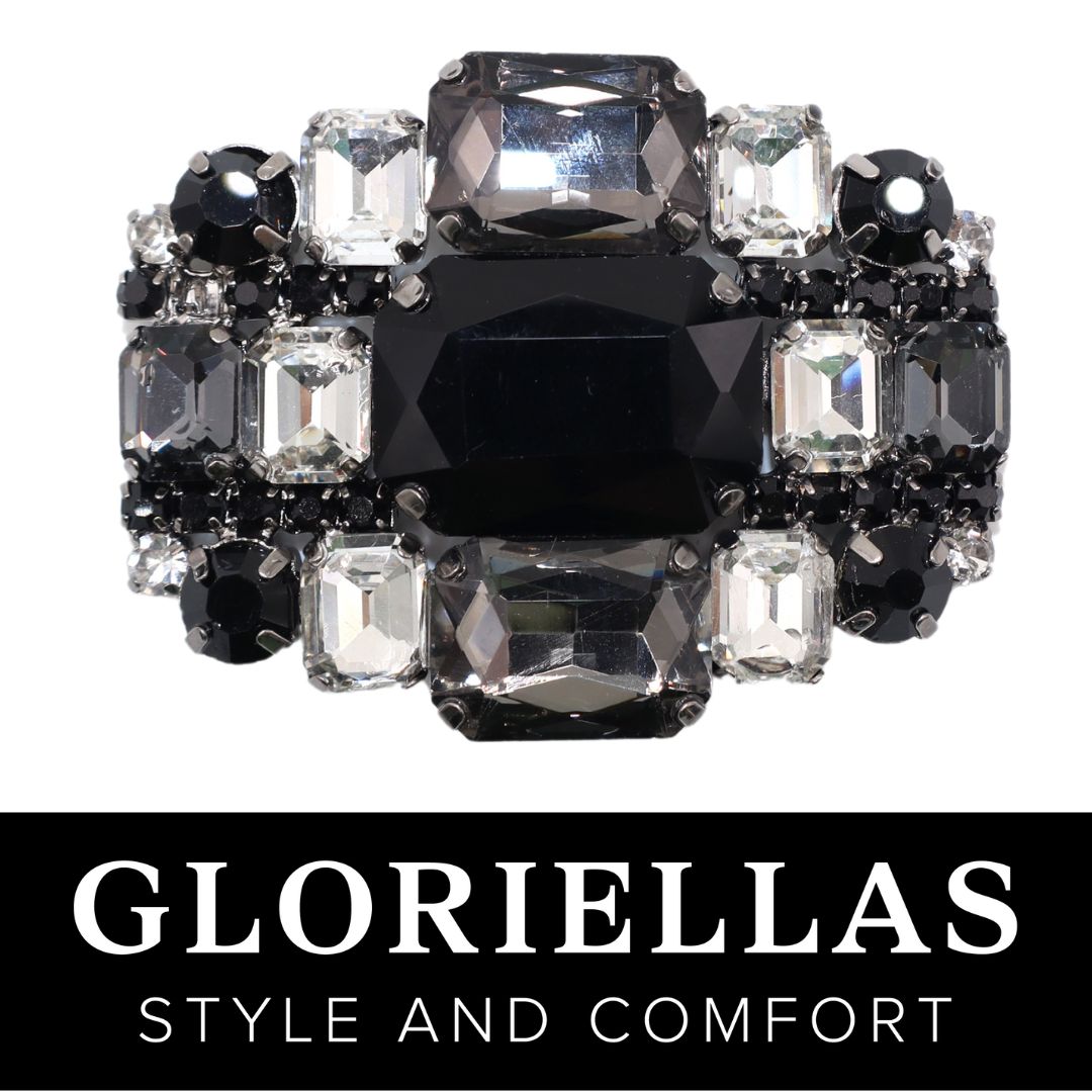 GLORIELLAS Clip Black Star loriellas Schuhclip Black Star Schuhaccesoire mit Glitzersteinen