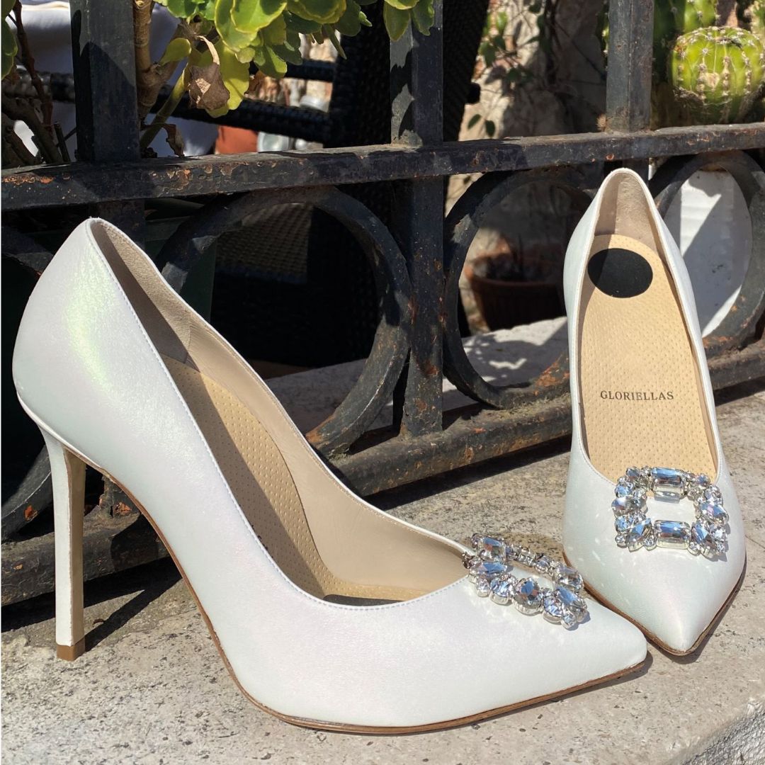 GLORIELLAS STILETTO VENICE Gloriellas Stilettos Venice weisse Pumps weiße High Heels bequeme High Heels Brautschuhe