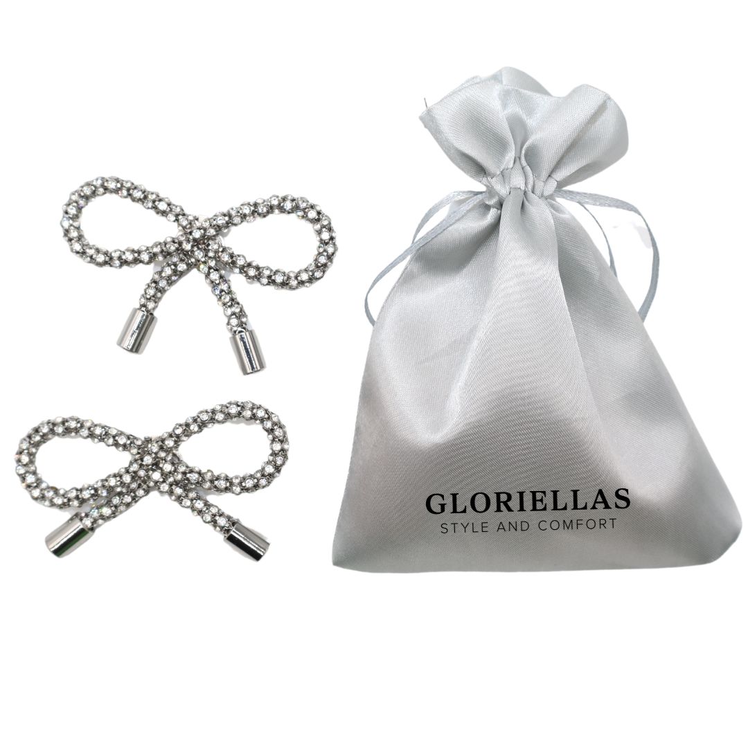 GLORIELLAS Clip Crystal loop GLORIELLAS Schuhclip Crystal look glitzernde Schleifenapplikation aus Metall