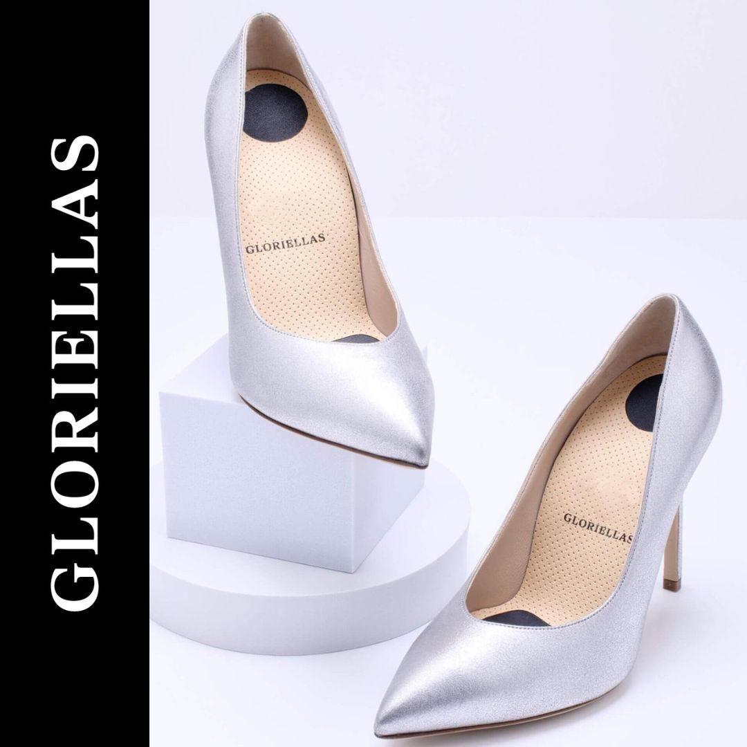 GLORIELLAS STILETTO GLAM DIVA Gloriellas Stilettos Glam Diva silberne Pumps bequeme High Heels silberne hohe Schuhe