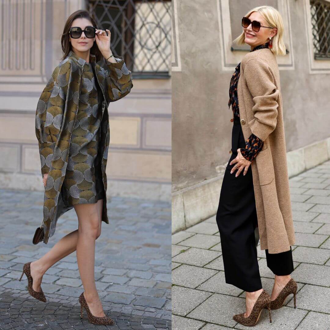 Business Outfits mit leofarbenen Pumps bequeme Pumps bequeme High Heels Gloriellas Wild leo