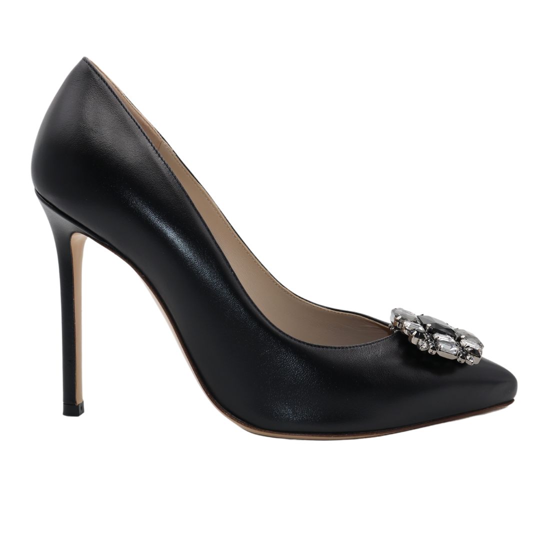 GLORIELLAS Clip Black Star loriellas Schuhclip Black Star Schuhaccesoire mit Glitzersteinen und schwarzen High Heels
