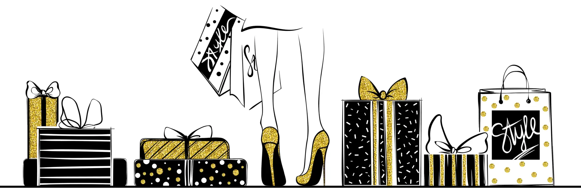 Gloriellas Fashion Blog Zeichnung Shopping