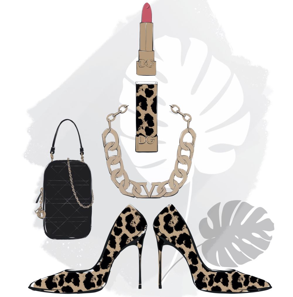 Composing Leo ICON INSTA Illustration Gloriellas Stilettos Wild Leo bequeme Pumps