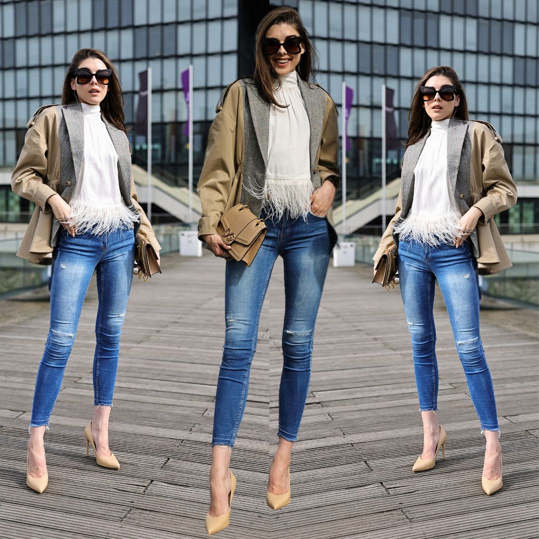 Verlinkung GLORIELLAS INSTAGRAM POST Gloriellas Stilettos Harmonie beige Pumps nudefarbene High Heels Jeanslook