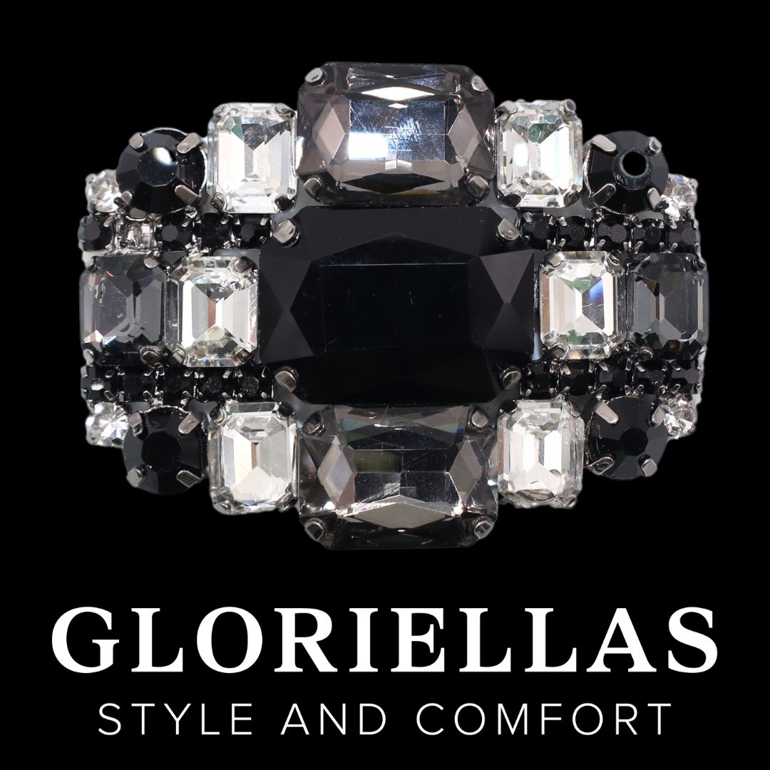 GLORIELLAS Clip Black Star loriellas Schuhclip Black Star Schuhaccesoire mit Glitzersteinen