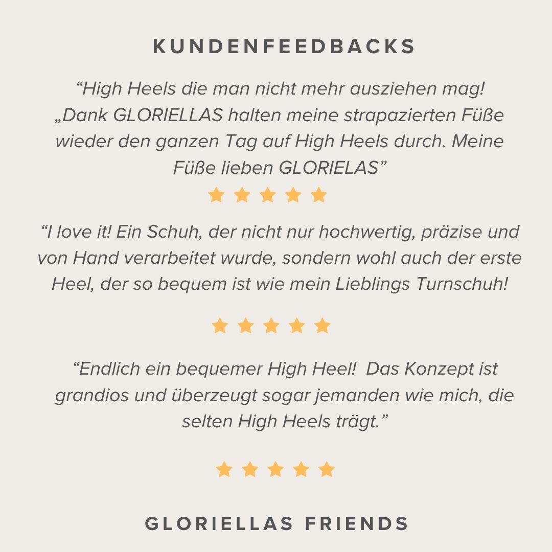 GLORIELLAS STILETTO BLACK LADY Kundenfeedback Tragekomfort bequeme Pumps bequeme High Heels Gloriellas Stilettos