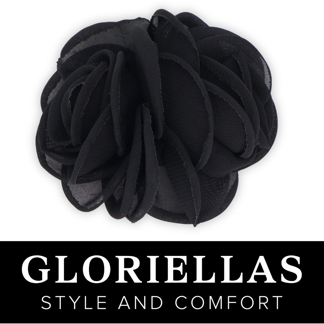GLORIELLAS Clip Black Secret Gloriellas Schuhclips Black Secret schwarze Blüte aus Tüll