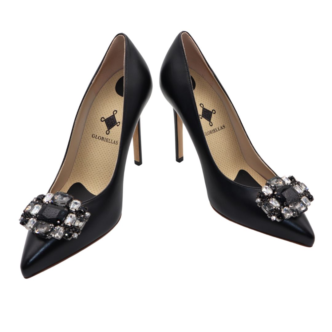 GLORIELLAS Clip Black Star loriellas Schuhclip Black Star Schuhaccesoire mit Glitzersteinen  mit schwarzen High Heels