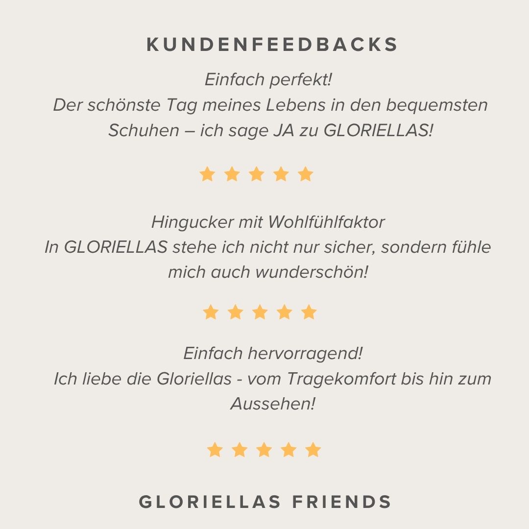 Gloriellas Stilettos Venice weisse Pumps bequeme High Heels  Kundenfeedback Bewertung