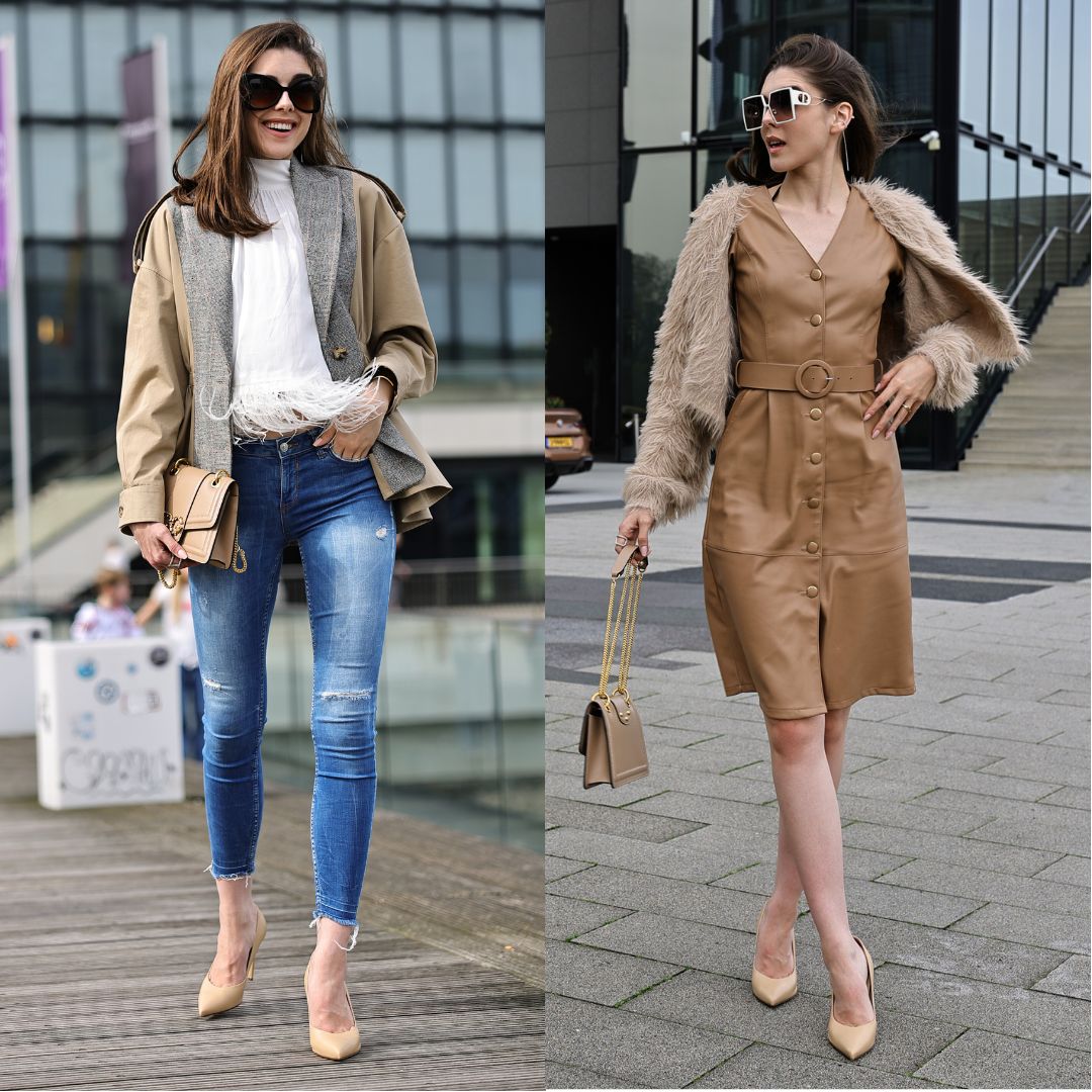 GLORIELLAS STILETTO HARMONIE Beige Pumps nude High Heels bequeme Pumps bequeme High Heels Gloriellas Model mit Business Outfit Gloriellas Stilettos Harmonie