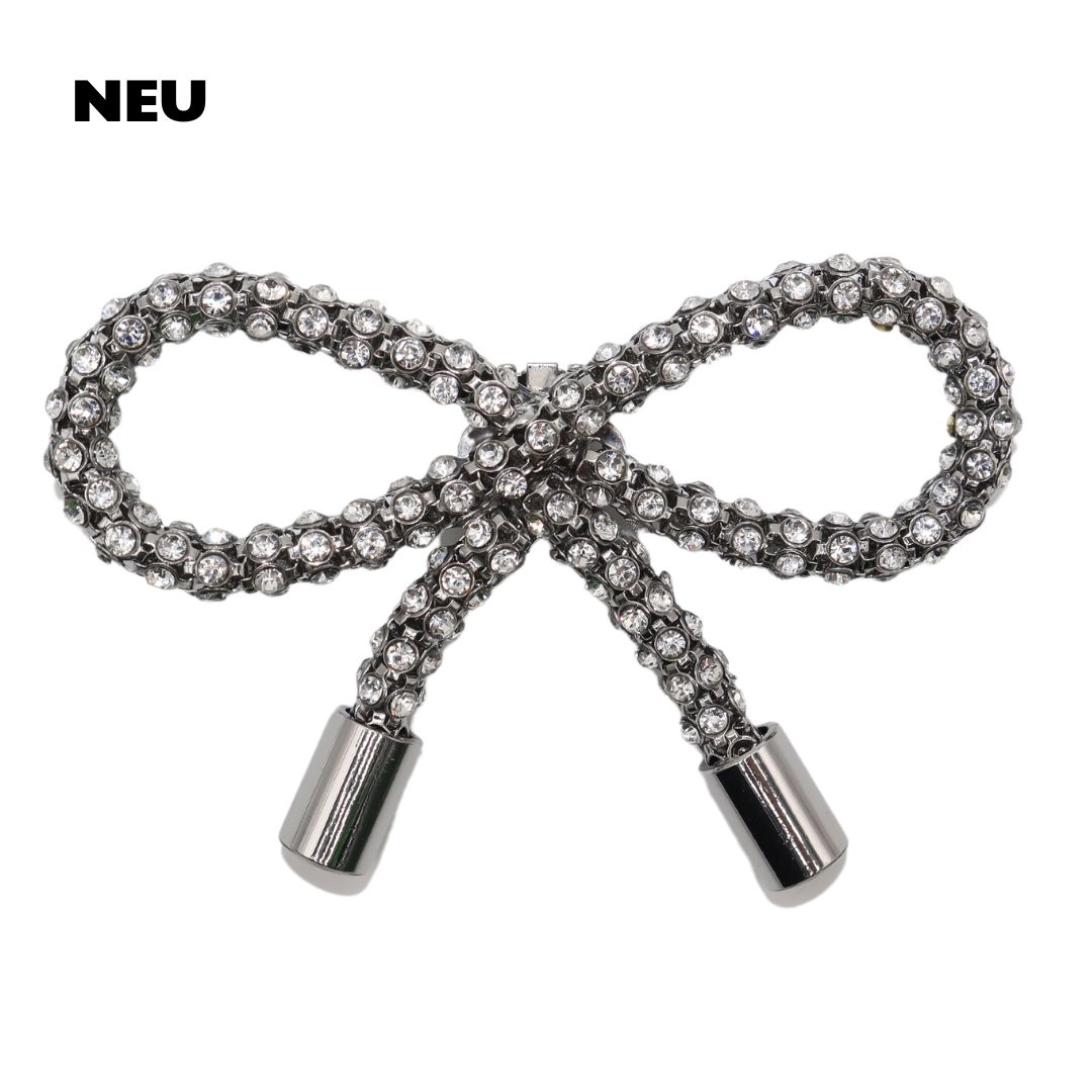 GLORIELLAS Schuhclip  Crystal loop GLORIELLAS Schuhclip Crystal look glitzernde Schleifenapplikation aus Metall