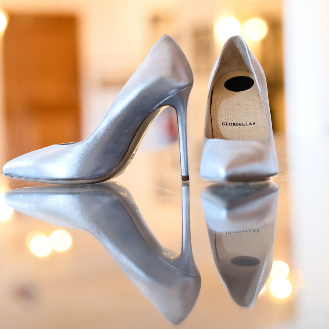 GLORIELLAS STILETTO GLAM DIVA Gloriellas Stilettos Glam Diva silberne Pumps bequeme High Heels silberne hohe Schuhe Partyschuhe
