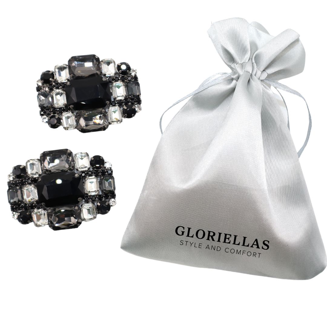 GLORIELLAS Clip Black Star Gloriellas Schuhclip Black Star Schuhaccesoire mit Glitzersteinen