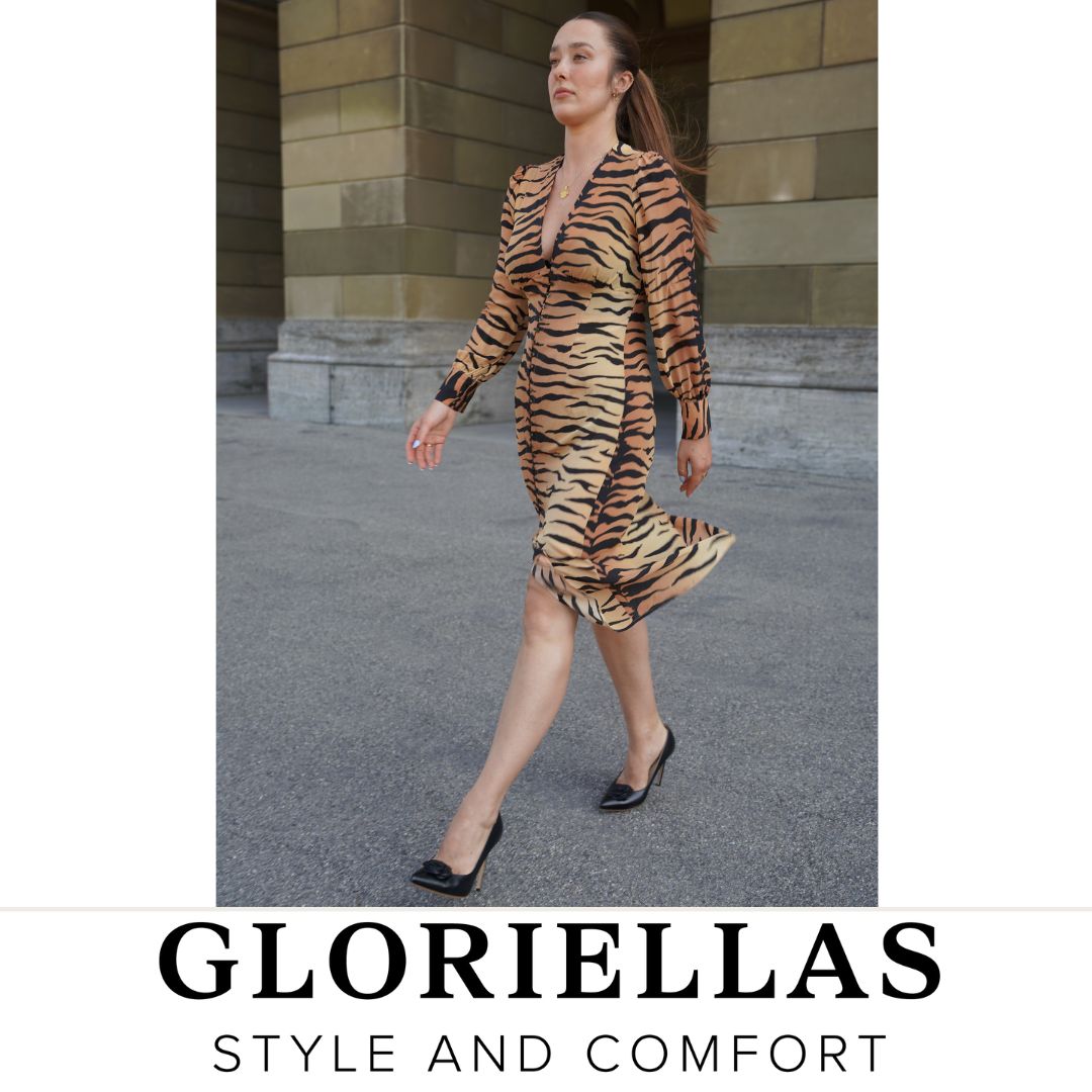 GLORIELLAS Schuhclip Black Camelita Gloriellas Clips Black Camelita Schuhclips aus echtem Leder in Blütenform Schuhaccessoire mit schwarzem High Heel