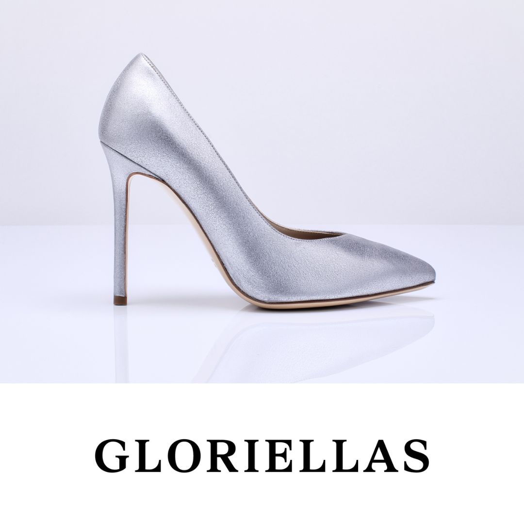 GLORIELLAS STILETTO GLAM DIVA Gloriellas Stilettos Glam Diva silberne Pumps bequeme High Heels silberne hohe Schuhe