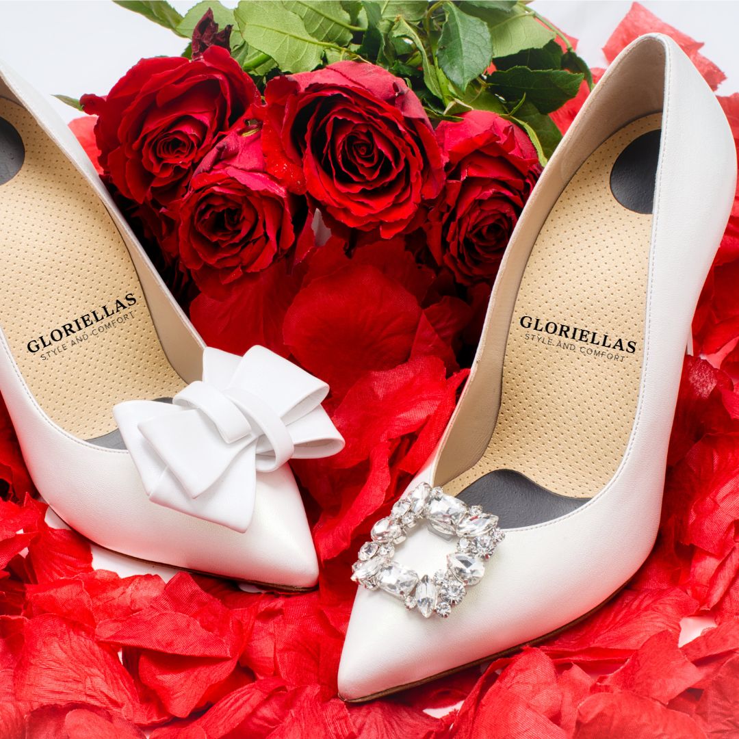 GLORIELLAS Clip Iconic Star Gloriellas Schuhclips Iconic Star mit funkelnden Strasssteinen Schuhaccessoire mit weißen High Heeks