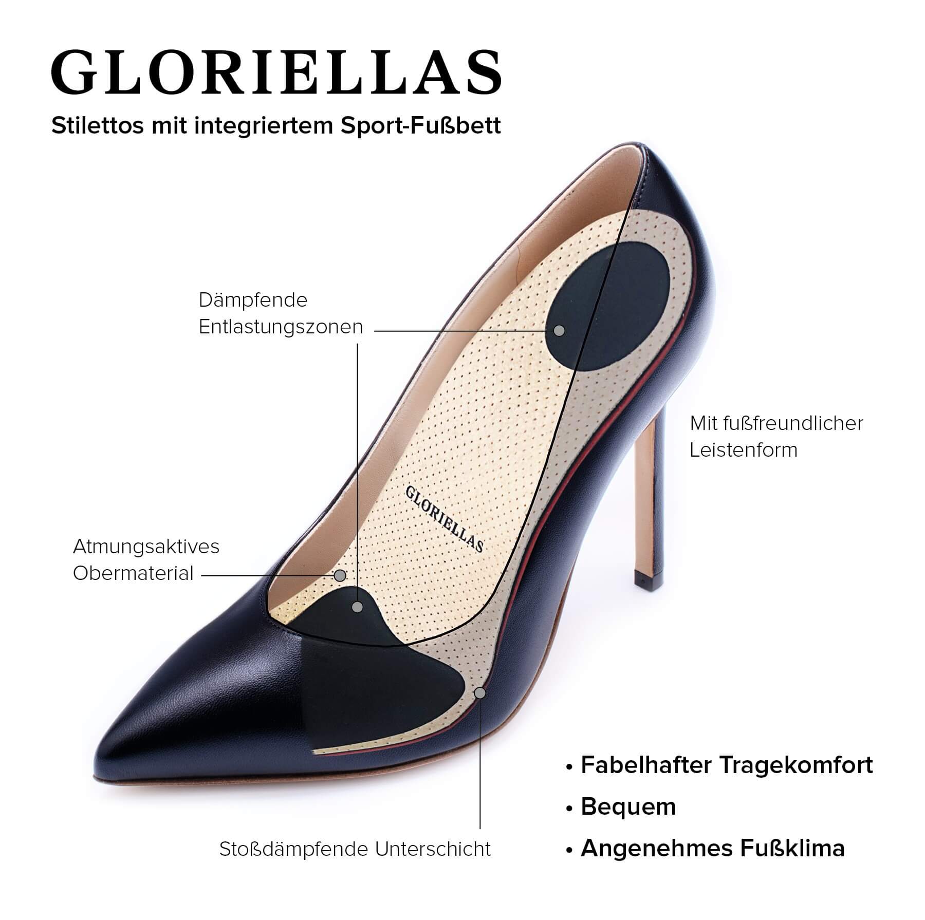 GLORIELLAS STILETTO BLACK LADY